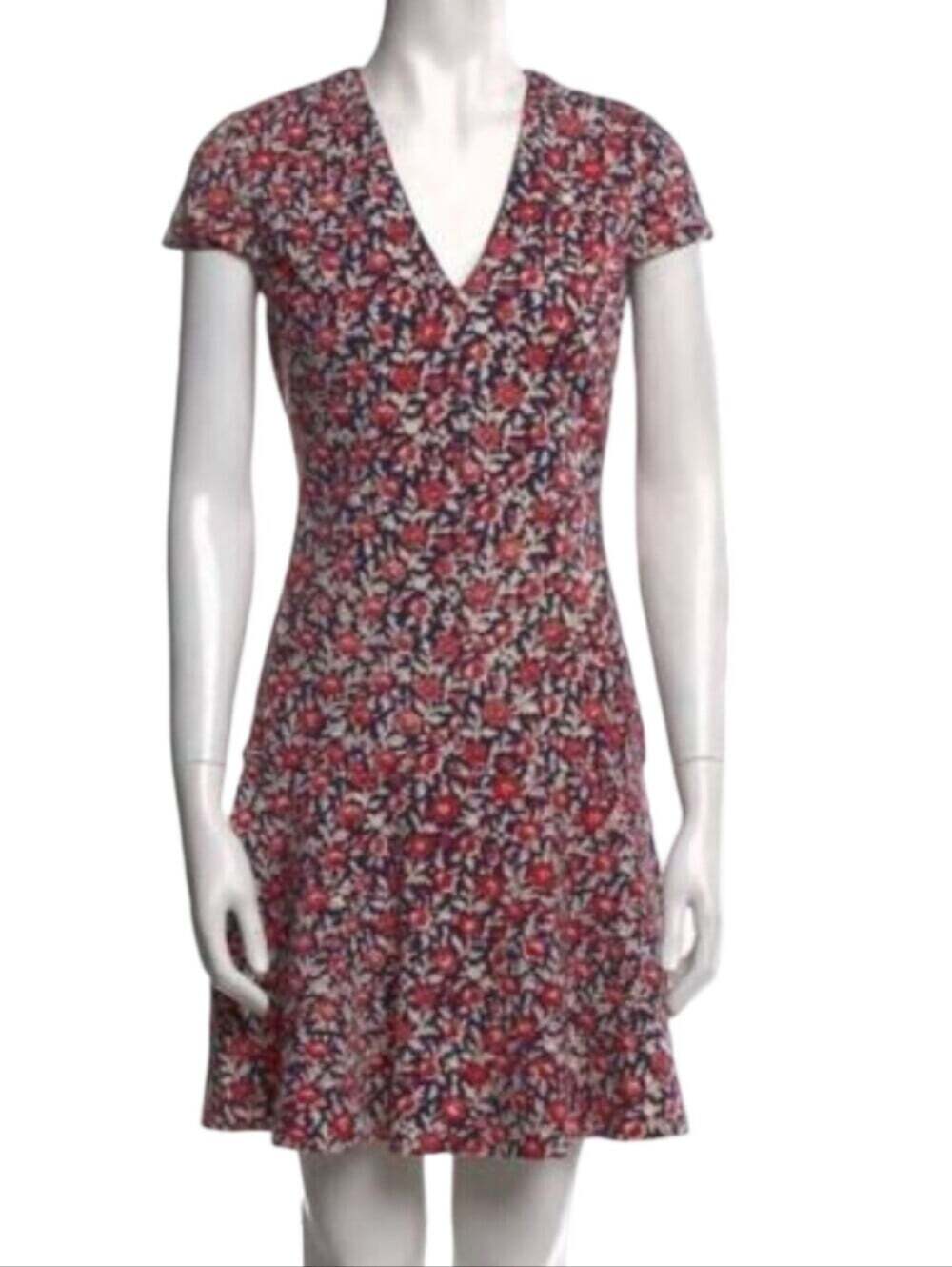Tory Burch Calico Fit & Flare Floral Ponte Dress XS NWOT